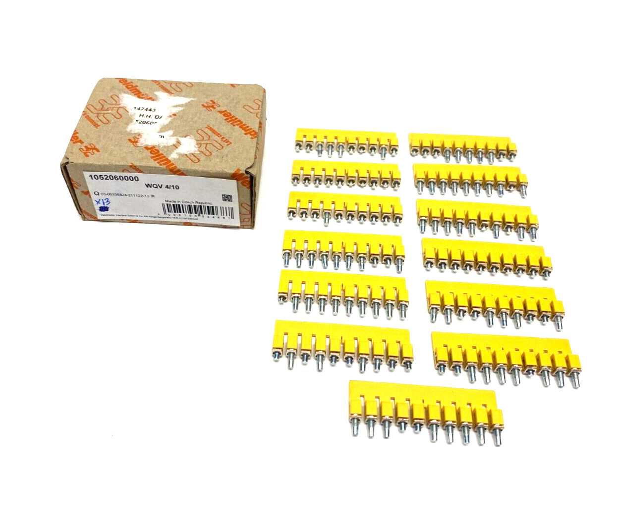 1052060000,WQV 4/10 | Weidmüller 1052060000 Terminal Block Cross Connector 10-Pole WQV 4/10 BOX OF 13 - New Other - Maverick Industrial Sales