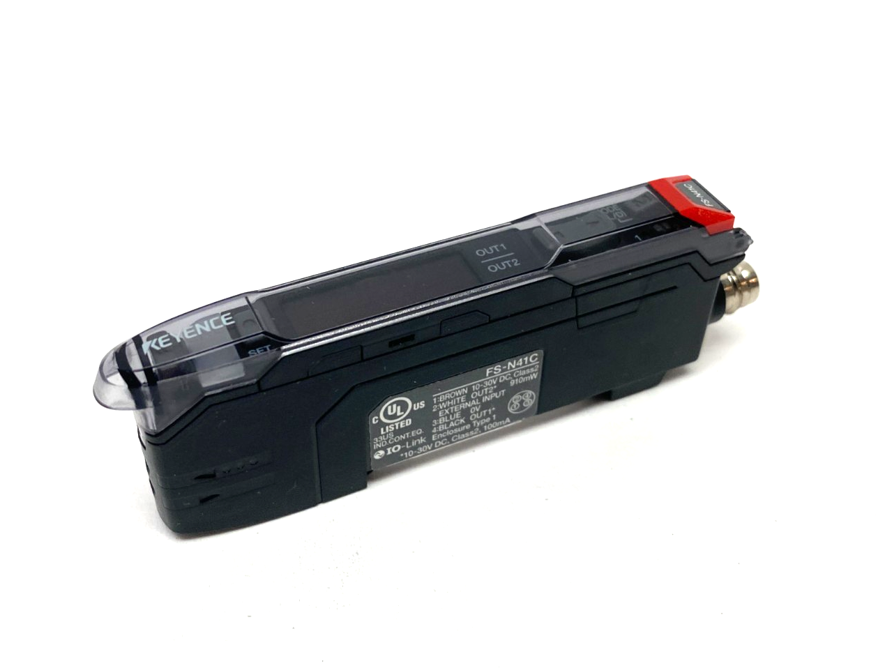 Keyence FS-N41C Fiber Optic Sensor Main Unit M8 4-Pin Connector Type - Maverick Industrial Sales