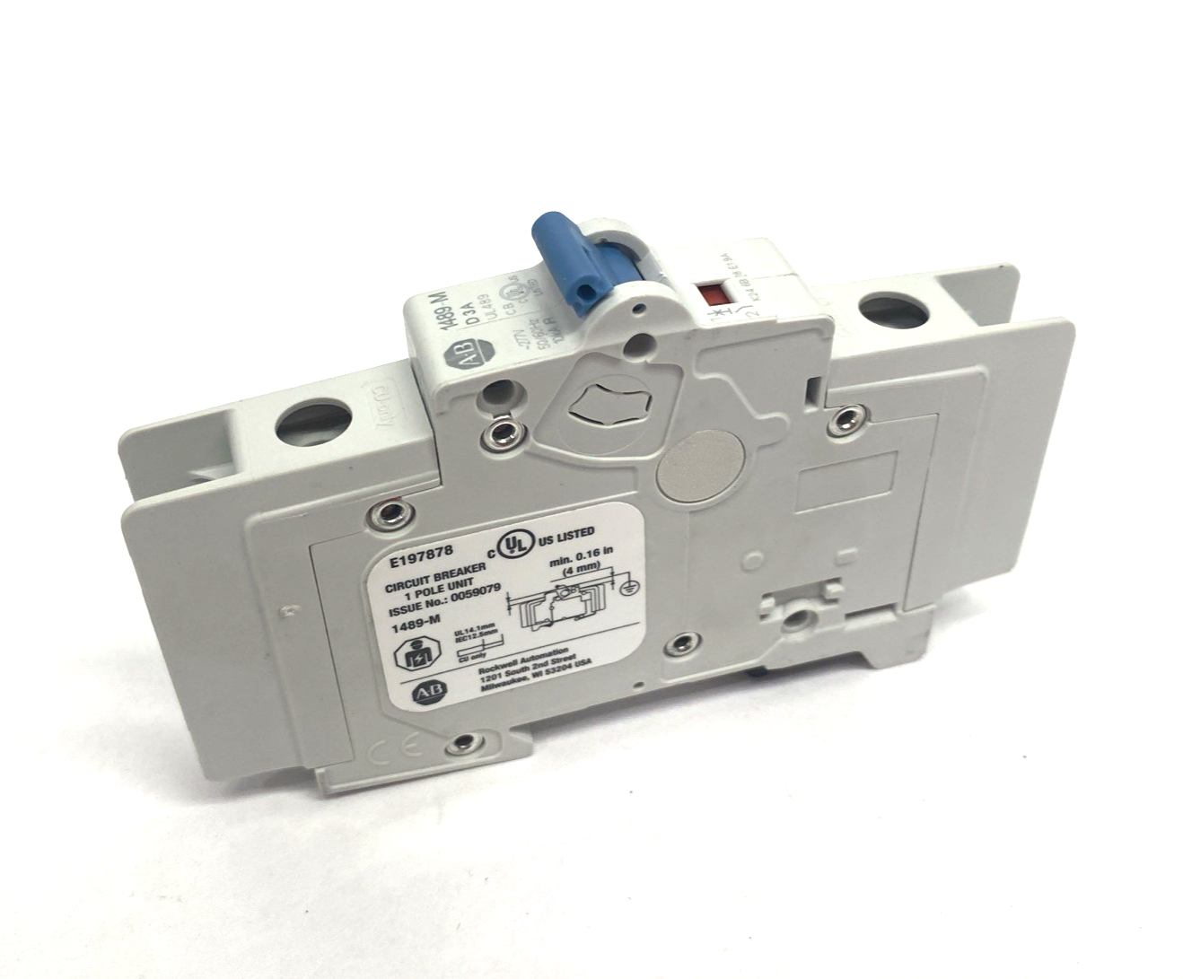 Allen Bradley 1489-M1D030 Ser. D Miniature Circuit Breaker 1-Pole 3A - Maverick Industrial Sales