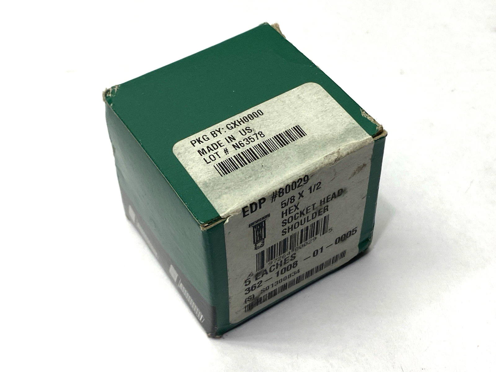 Decorah 362-1008-01-0005 Hex Socket Head Shoulder 5/8" x 1/2" LOT OF 5 - Maverick Industrial Sales