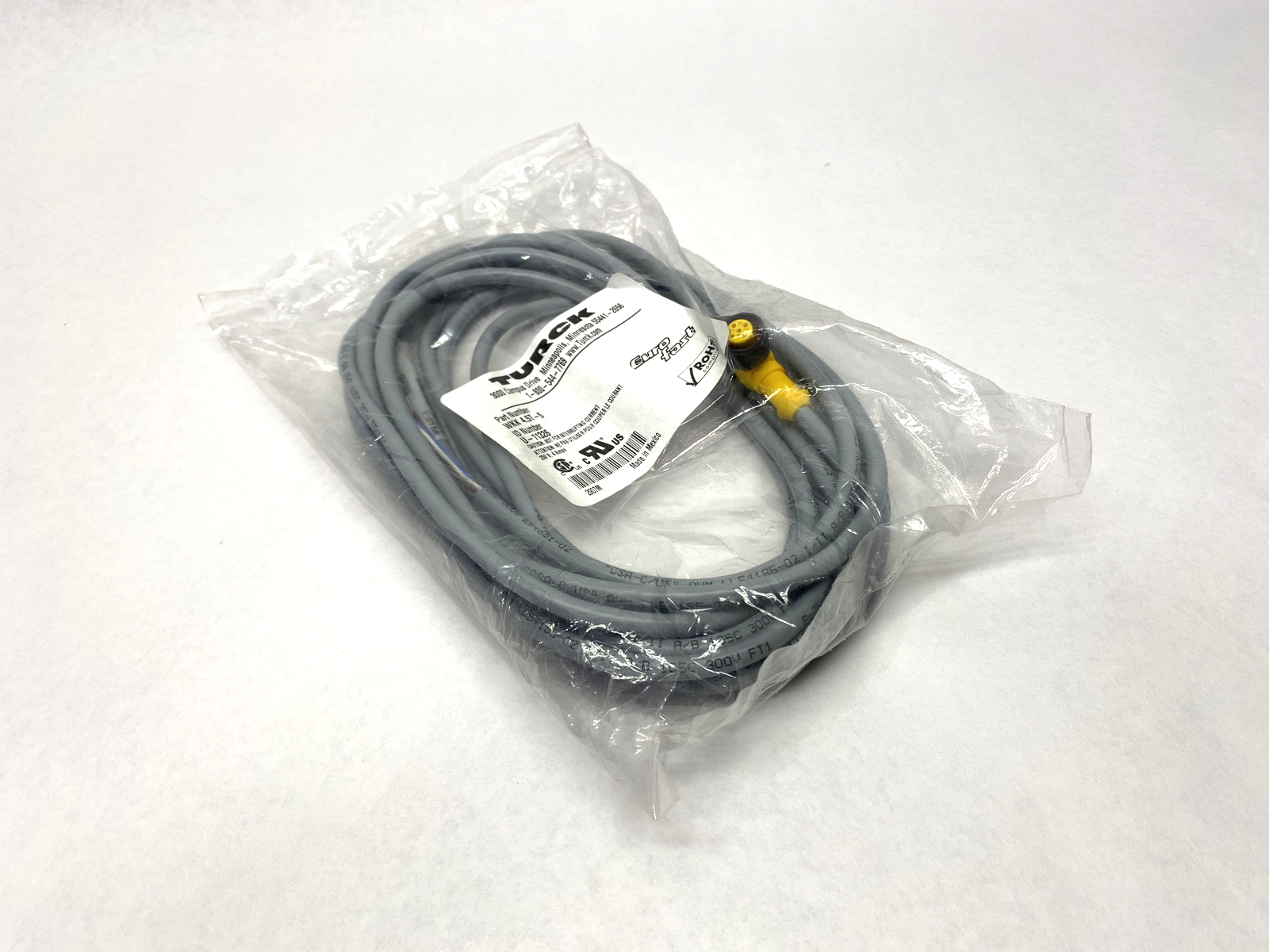 Turck WKK 4.5T-5 EuroFast Single-Ended M12 Female Cordset U-11326 - New - Maverick Industrial Sales