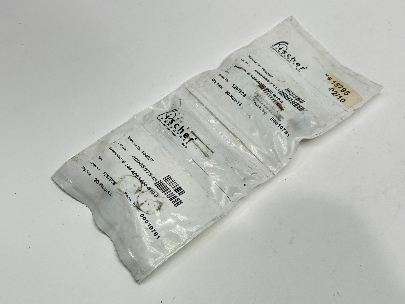Fischer Connectors 105 A002-600 10.0 Series 105 Locking Coax Plug 104037 - Maverick Industrial Sales