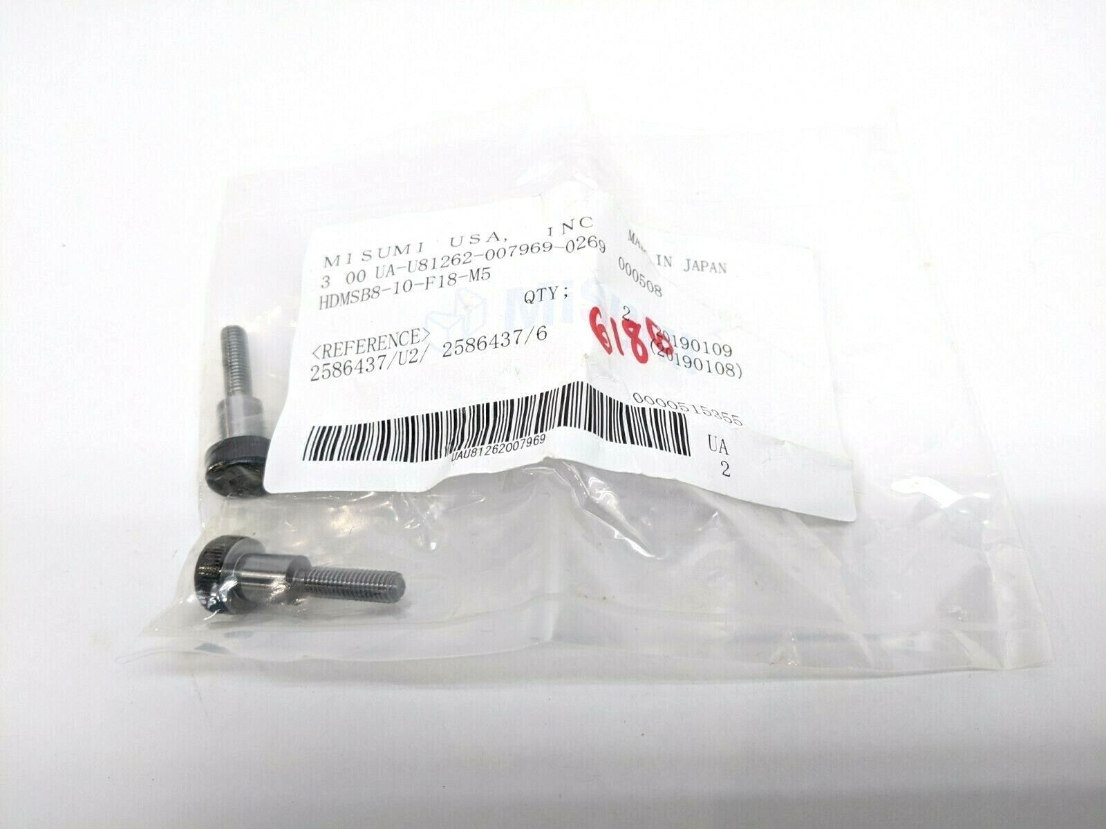 Misumi HDMSB8-10-F18-M5 Shoulder Bolt PACK OF 2 - New - Maverick Industrial Sales