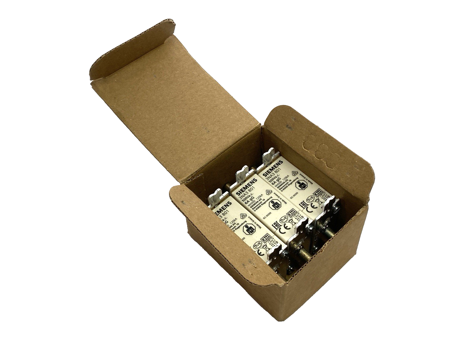 Siemens 3NA3 801 LV HRC Fuse Element 500V PACKAGE OF 3 - Maverick Industrial Sales