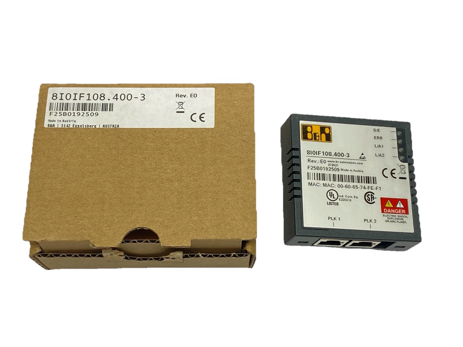 8I0IF108.400-3 | B&R Rev E0 POWERLINK V2 Interface Module - New – Open box - Maverick Industrial Sales