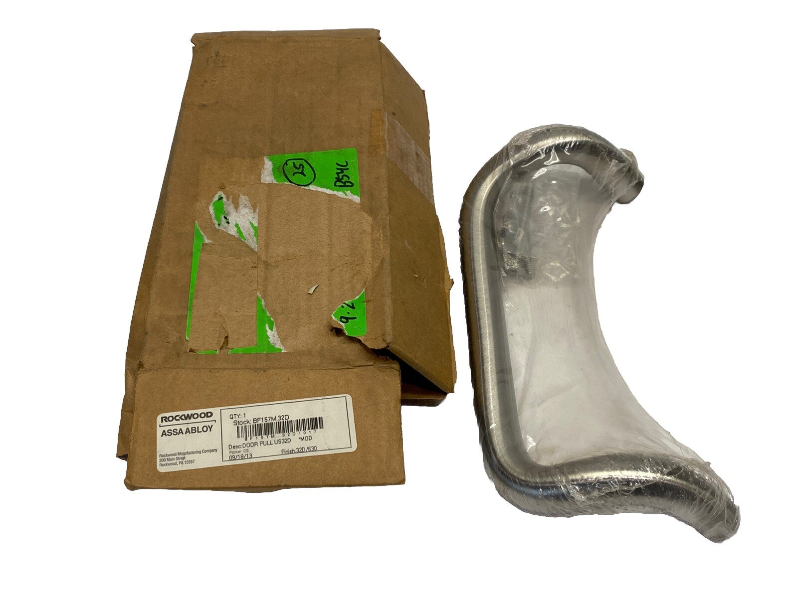 BF157M.32D | Rockwood Assa Abloy Door Pull 90-Degree Offset SS - New – Open box - Maverick Industrial Sales