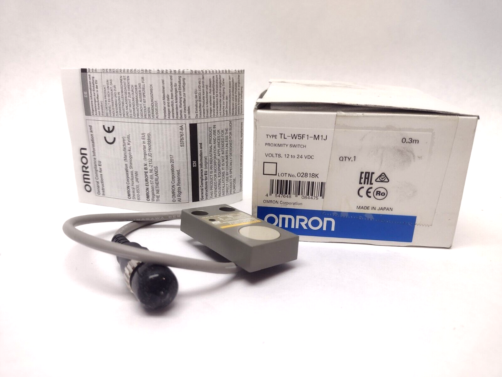 TL-W5F1-M1J | Omron 12-24V Proximity Switch 4547648084475 - New – Open box - Maverick Industrial Sales