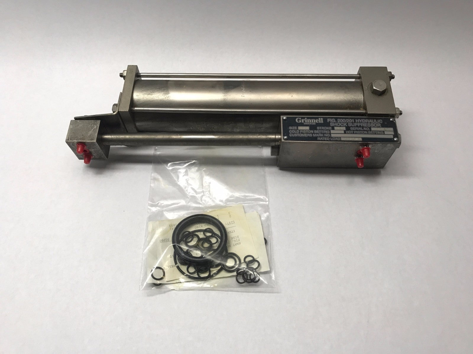 Grinnell Fig. 200/201 Hydraulic Shock Suppressor Size 3-1/4" 10" Stroke - New – Open box - Maverick Industrial Sales