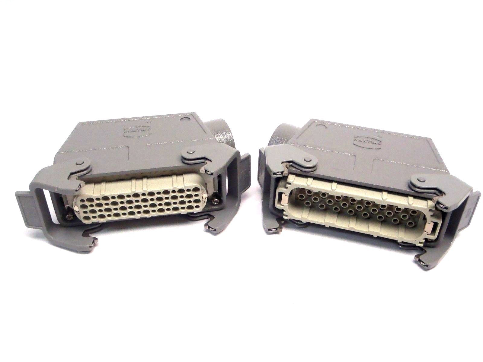 Lot of (2) Harting Side Entry Hood & Amphenol C14610B064002/ C14610A064002 - Maverick Industrial Sales