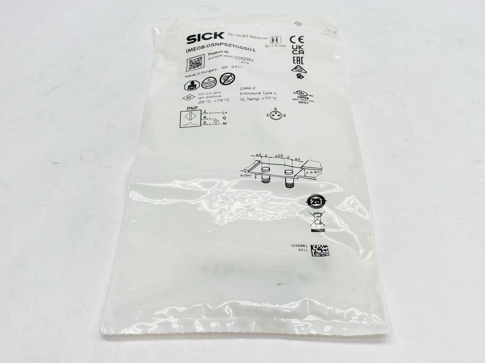 Sick IME08-05NPSZT0SS01 Inductive Proximity Sensor 1042961 - Maverick Industrial Sales