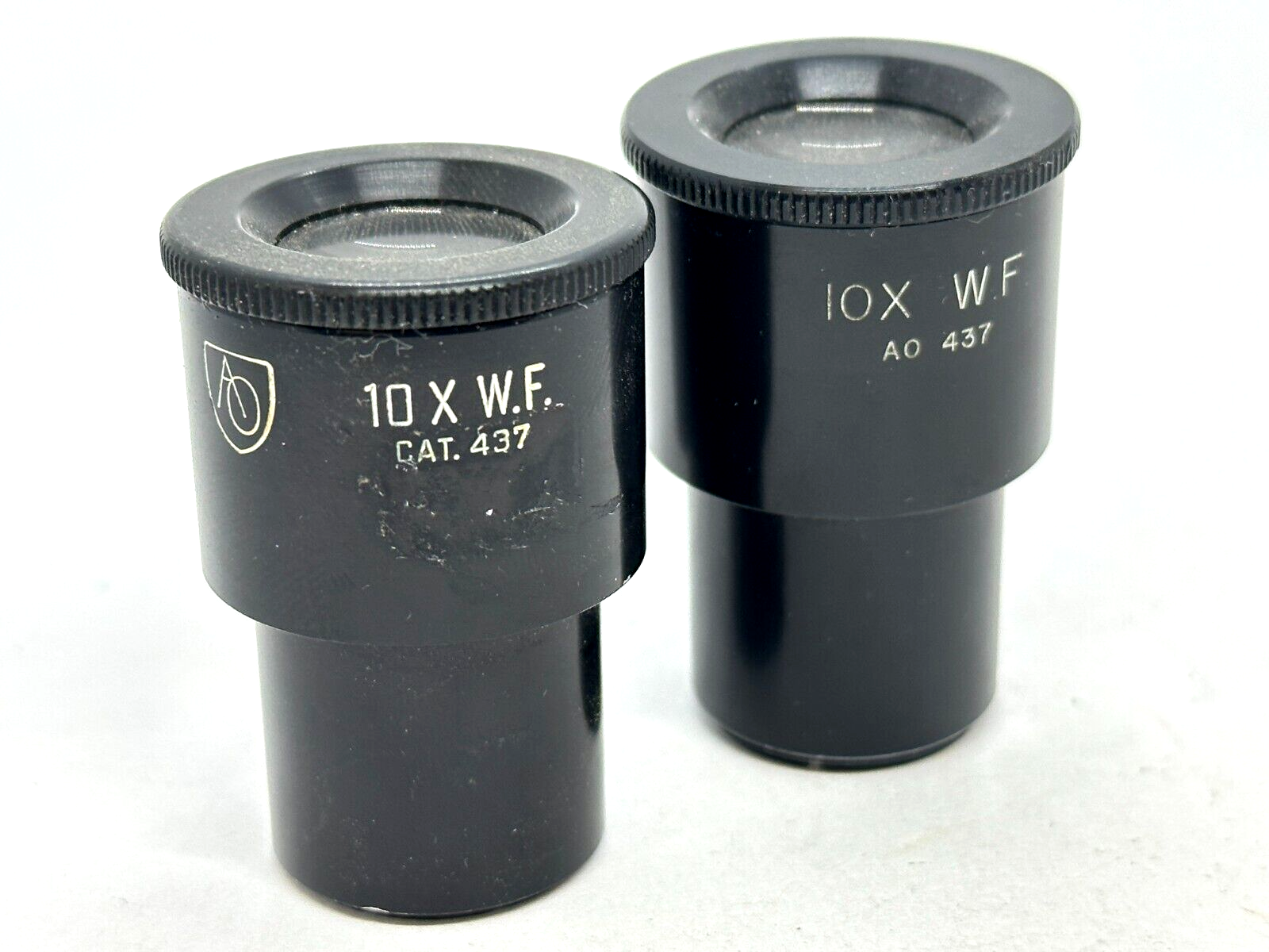 American Optical Cat. 437 Microscope Eyepiece 10X W.F LOT OF 2 - Used - Maverick Industrial Sales