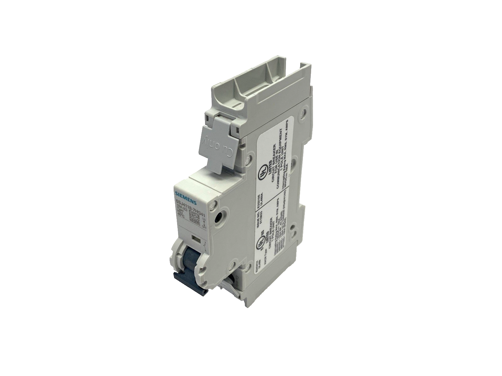 Siemens 5SJ4118-7HG41 Miniature Circuit Breaker 240V 15kA, 1-Pole, C-Trip, 15A - Maverick Industrial Sales