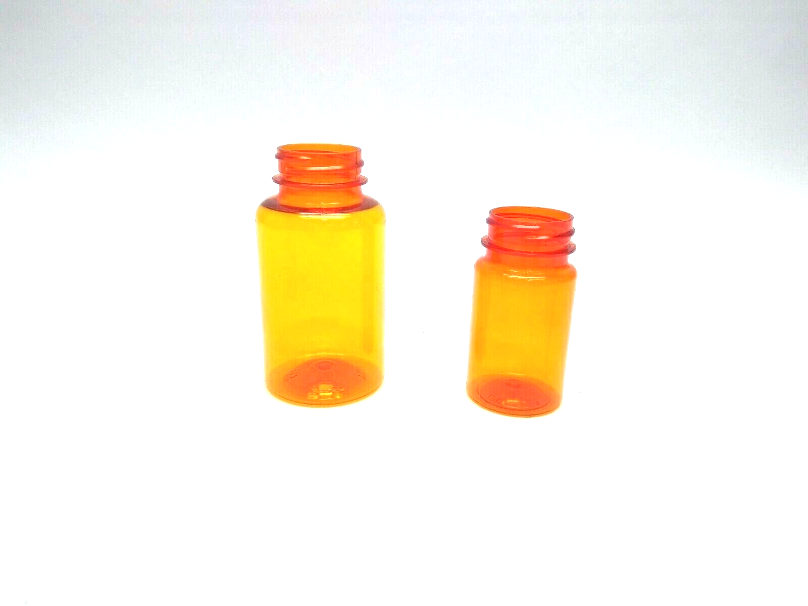 90cc & 200cc | Orange / Amber Multipurpose Bottles Wide Mouth Lot of Mixed Gaylord- New – Open box - Maverick Industrial Sales