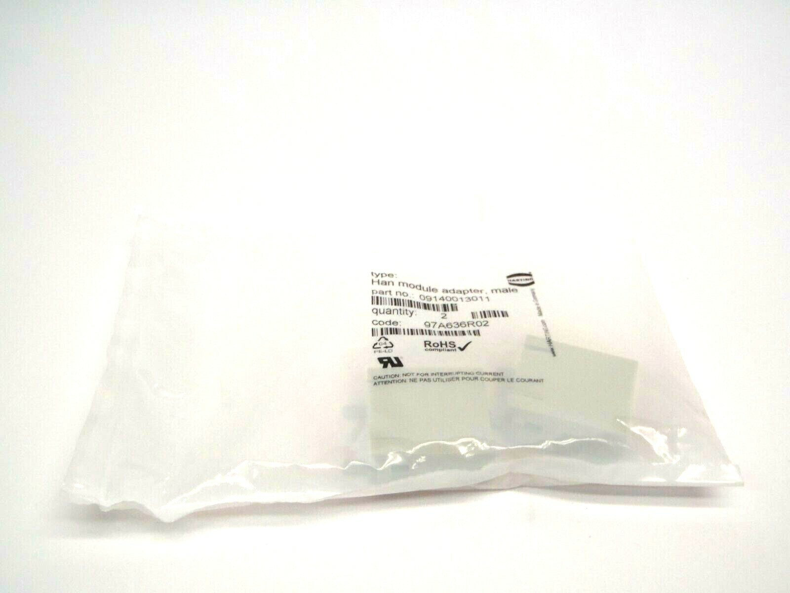 Harting 09140013011 2 Pack Han Module Adapter Male - New - Maverick Industrial Sales