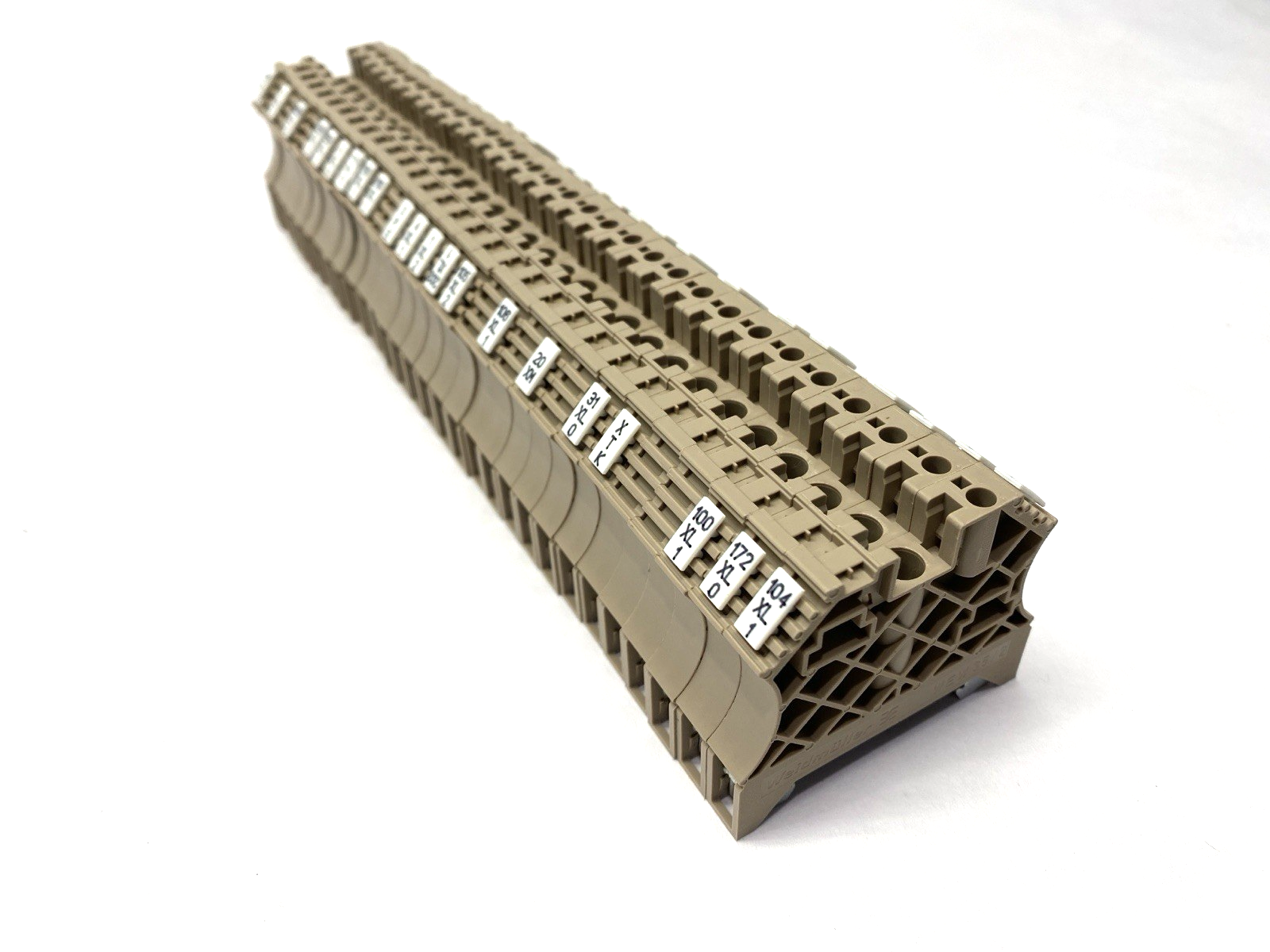 WEW 35/2 | Weidmuller Terminal Block End Bracket Dark Beige 1061200000 LOT OF 30 - Used - Maverick Industrial Sales