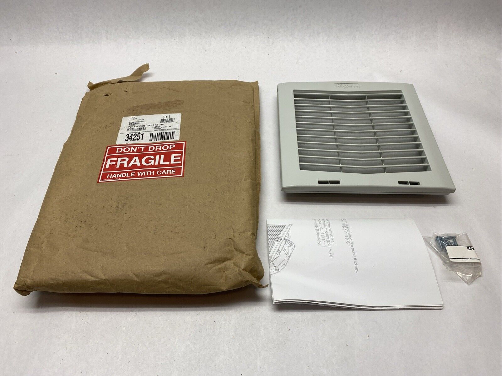 Hoffman HG1000504 nVent HG Filter Fan Exhaust Grille IP55 10" Gray Plastic 34251 - New – Open box - Maverick Industrial Sales