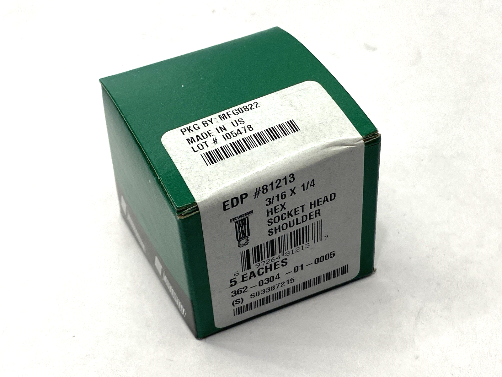 Decorah 362-0304-01-0005 Hex Socket Head Shoulder 3/16" x 1/4" PACKAGE OF 5 - Maverick Industrial Sales