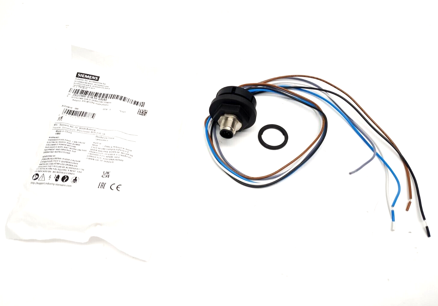 Siemens 3SU1900-0JK10-0AA0 Adapter For M20/M25 Cable Entry, M12 5-Pole Connector - Maverick Industrial Sales