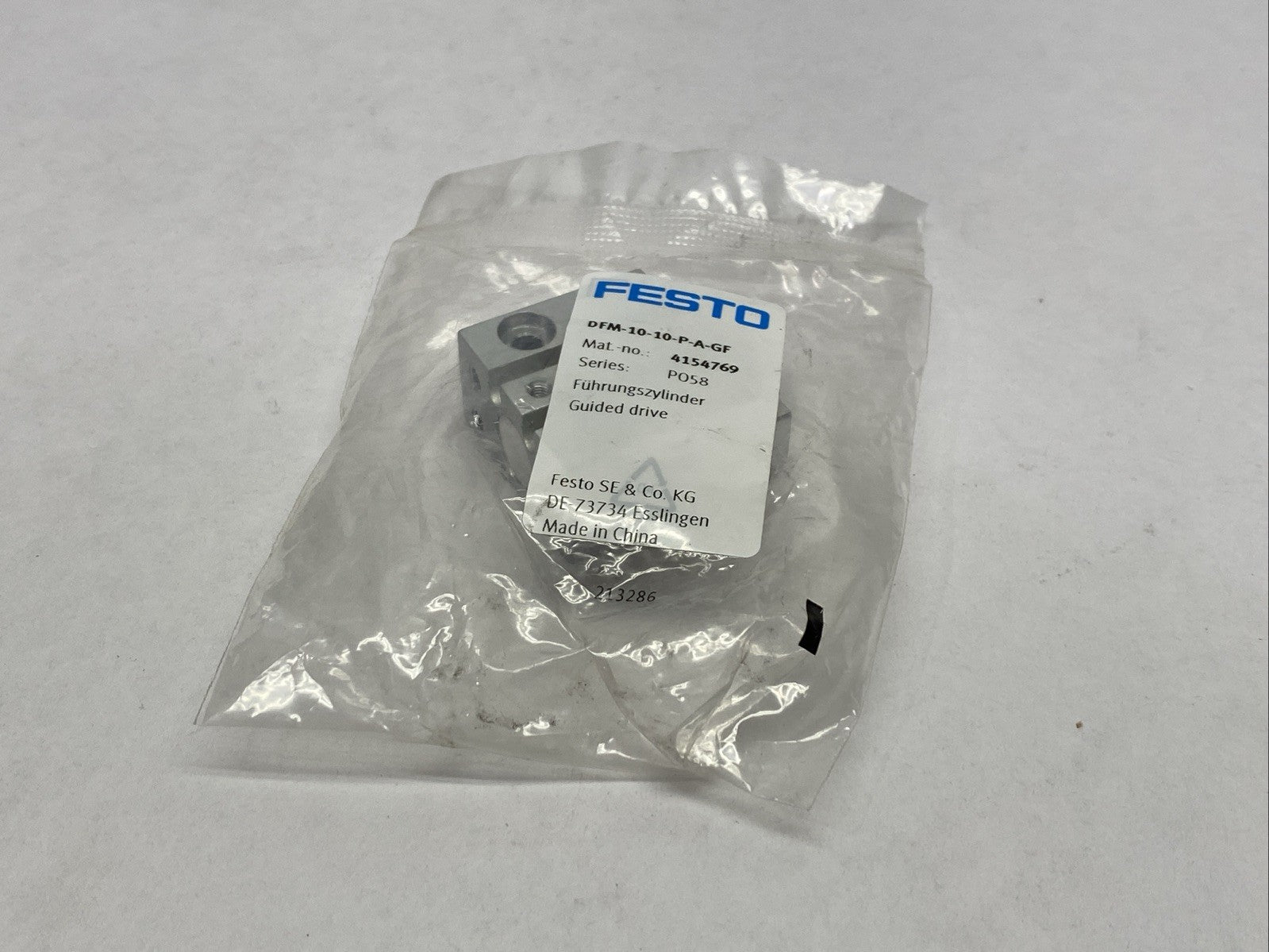 Festo DFM-10-10-P-A-GF Pneumatic Guided Actuator 10mm Dia 10mm Stroke 4154769 - Maverick Industrial Sales