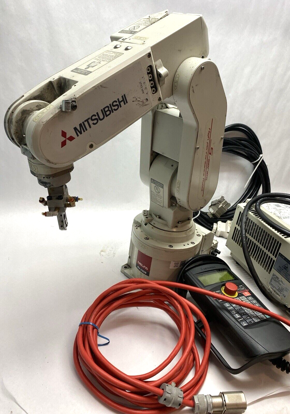 Mitsubishi RV-2SDB-S15 Industrial Robot, Melfa CR1DA-771-S15 Control and R32TB - For parts or not working - Maverick Industrial Sales