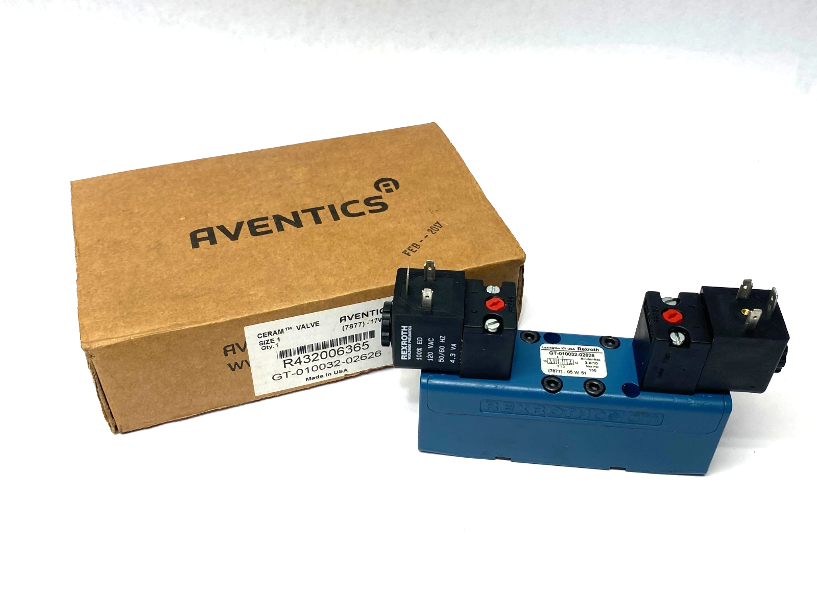 Emerson Rexroth R432006365 AVENTICS™ 5/3-Directional Valve, Series CERAM™ - Maverick Industrial Sales