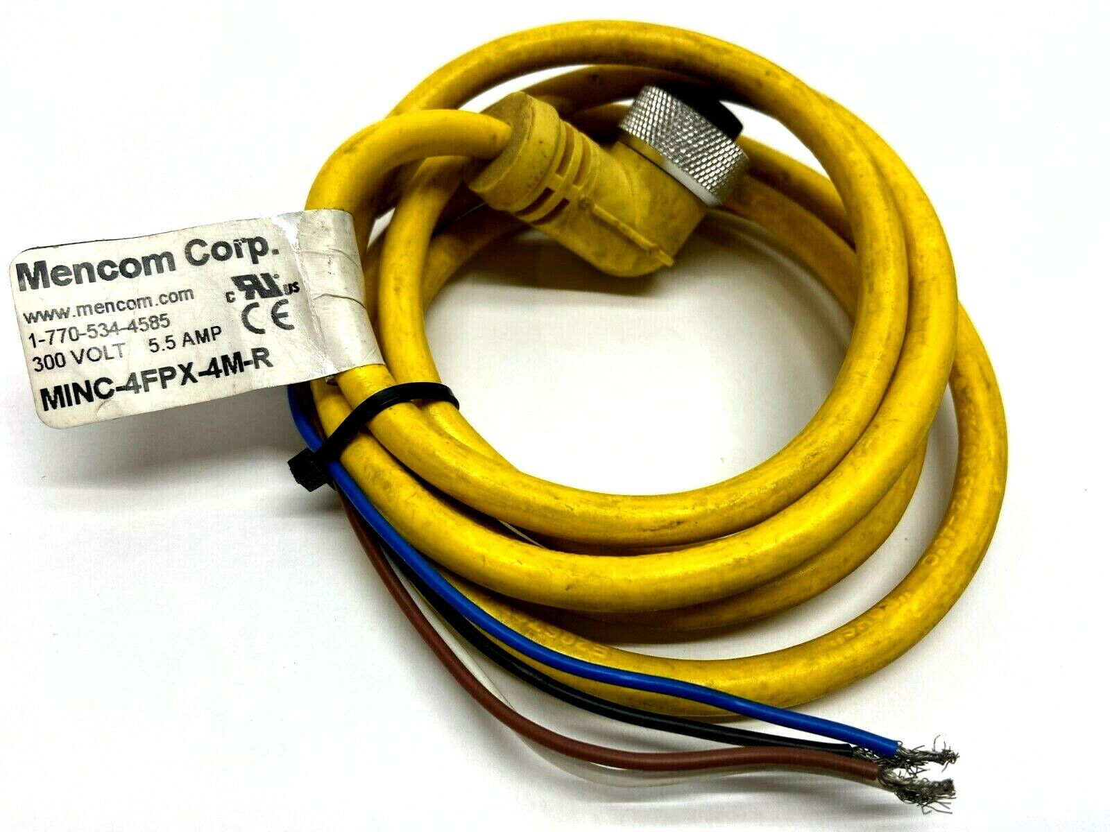 Mencom MINC4FPX4MR Single Ended Cordset 300V 5.5A - Used - Maverick Industrial Sales