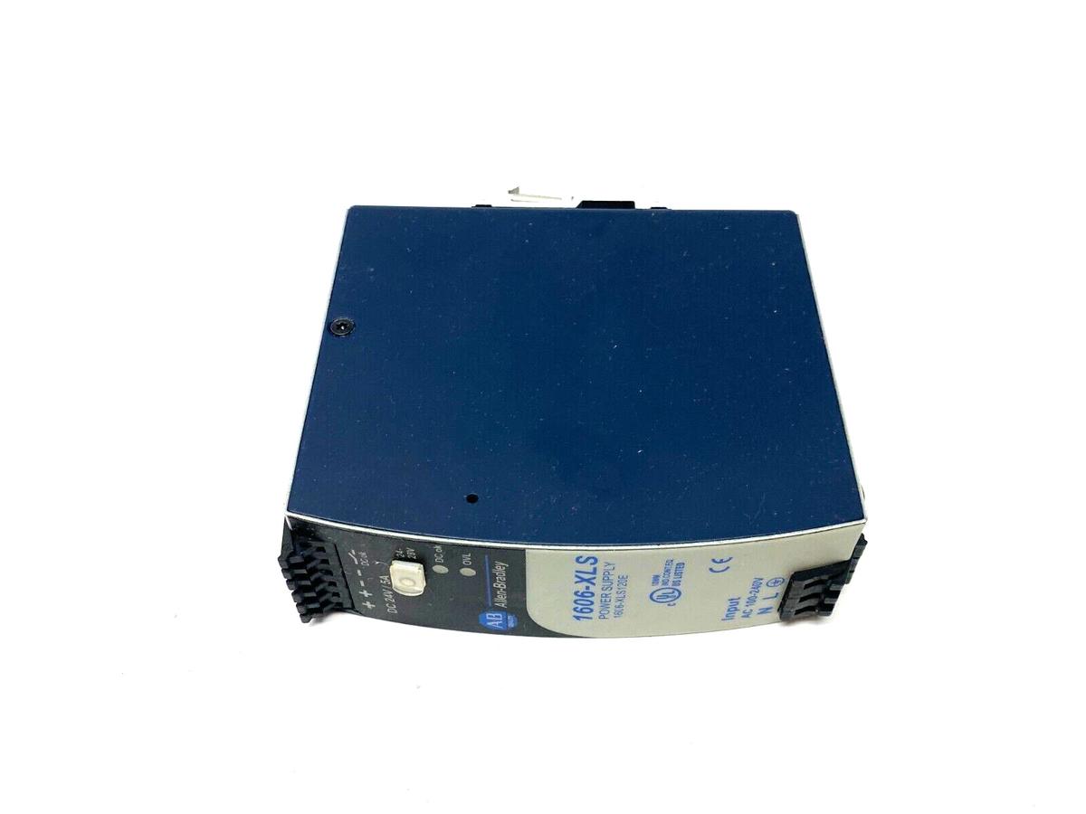 1606-XLS120E | Allen Bradley Ser. A Single Phase Power Supply 24VDC 5A BROKEN CLIP - Used - Maverick Industrial Sales
