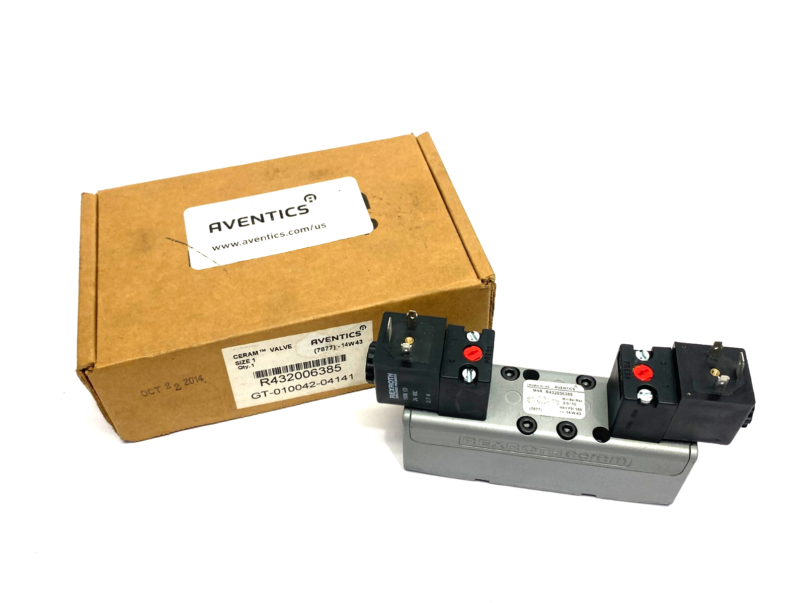 Emerson Rexroth R432006385 AVENTICS™ 5/3-Directional Valve, Series CERAM™ - Maverick Industrial Sales