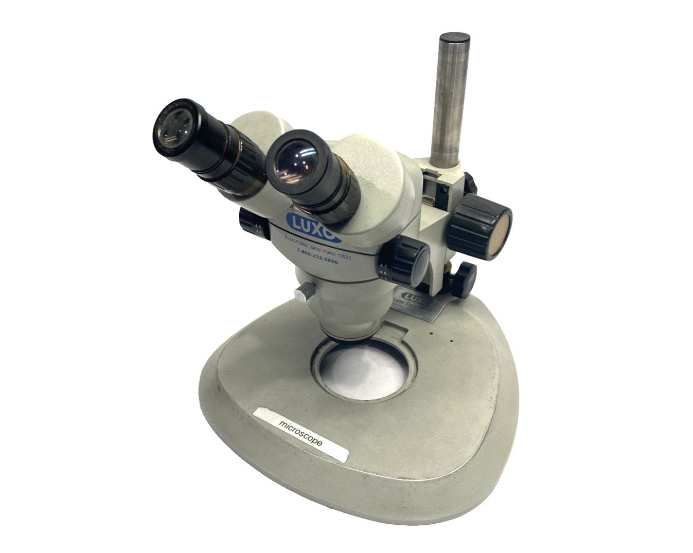 LX 23700 | Luxo Stereo Zoom Binocular Microscope 0.7-4.5, WFX10X/22 Eyepieces - Used - Maverick Industrial Sales