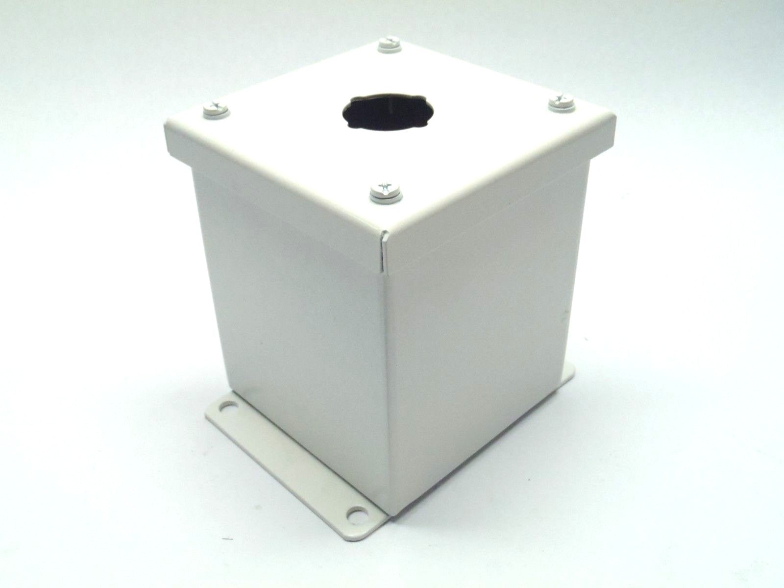 Saginaw Controls Steel Enclosure 5"H x 4"W x 4"L Painted WHITE - New - Maverick Industrial Sales