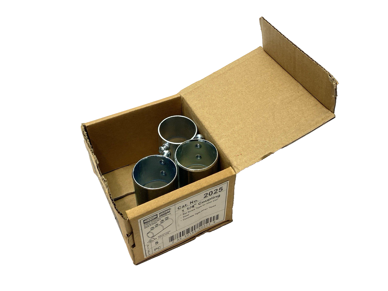 2025 | Hubbell Raco EMT Set-Screw Coupling 1-1/4" LOT OF 3- New – Open box - Maverick Industrial Sales
