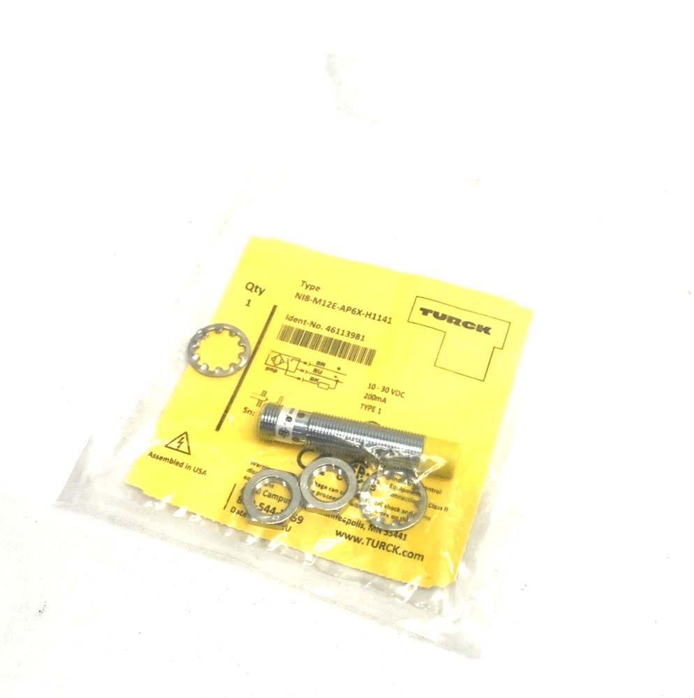 Turck NI8-M12E-AP6X-H1141 Inductive Proximity Sensor, Long Version, 46223981 - Maverick Industrial Sales