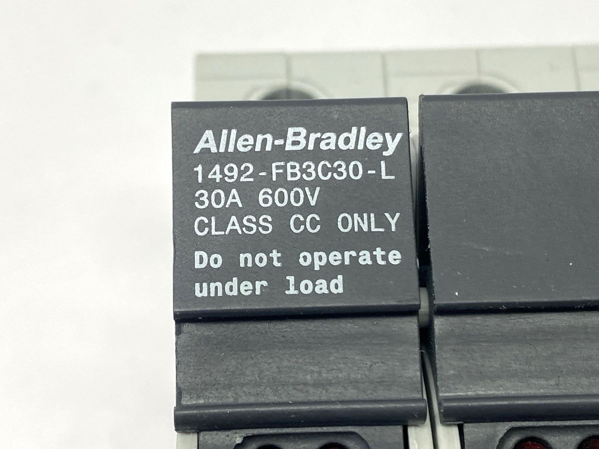 1492-FB3C30-L | Allen Bradley Ser. B Fuse Holder 3-Pole 600VAC 30A- Used - Maverick Industrial Sales