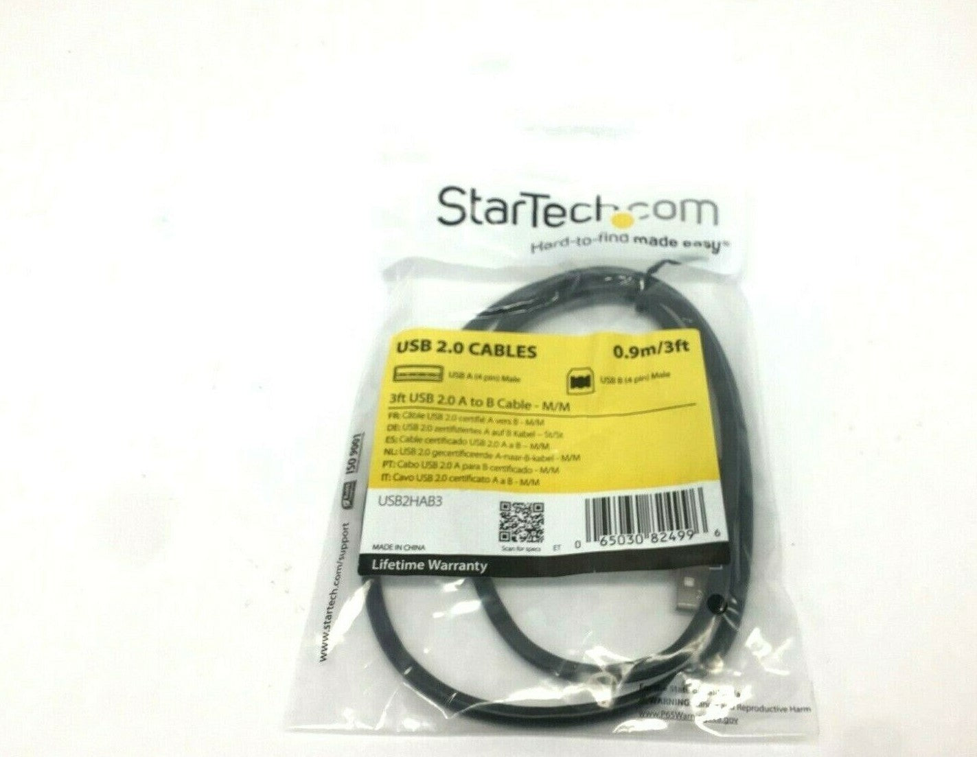USB2HAB3 | StarTech 3ft USB 2.0 A to B Cable - New - Maverick Industrial Sales