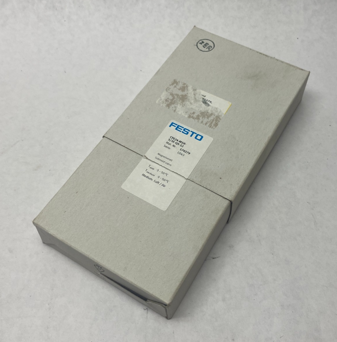 Festo CPE24-M1H-5/3E-QS-12 Solenoid Valve, Spring-Return, 170279 - Maverick Industrial Sales