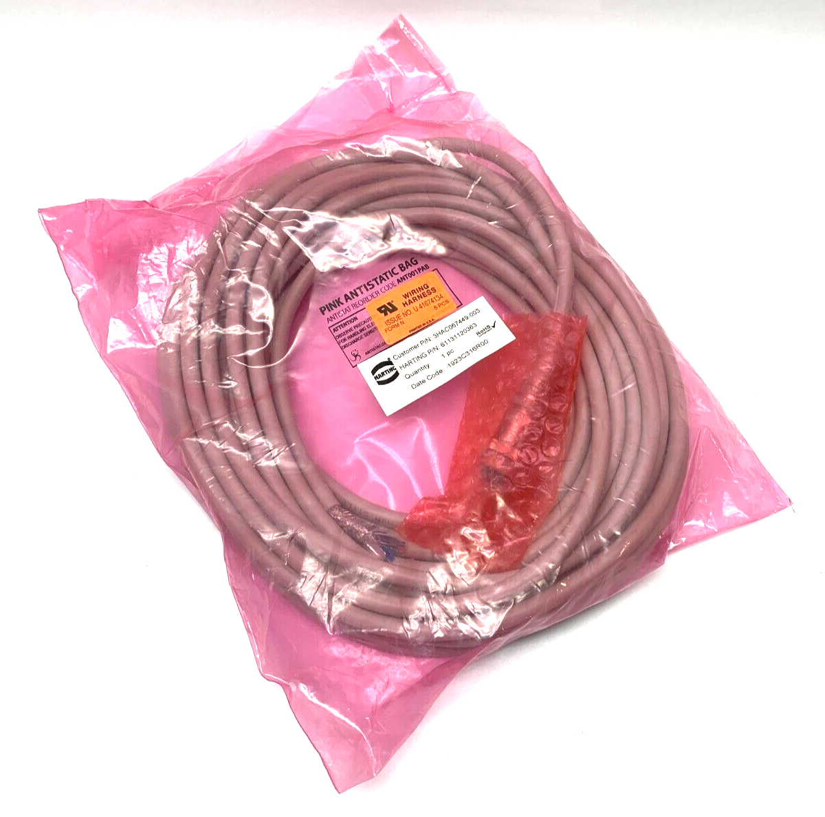 3HAC067449-003 | ABB Ethernet Floor Cable 15m Harting 61131120363 - New - Maverick Industrial Sales