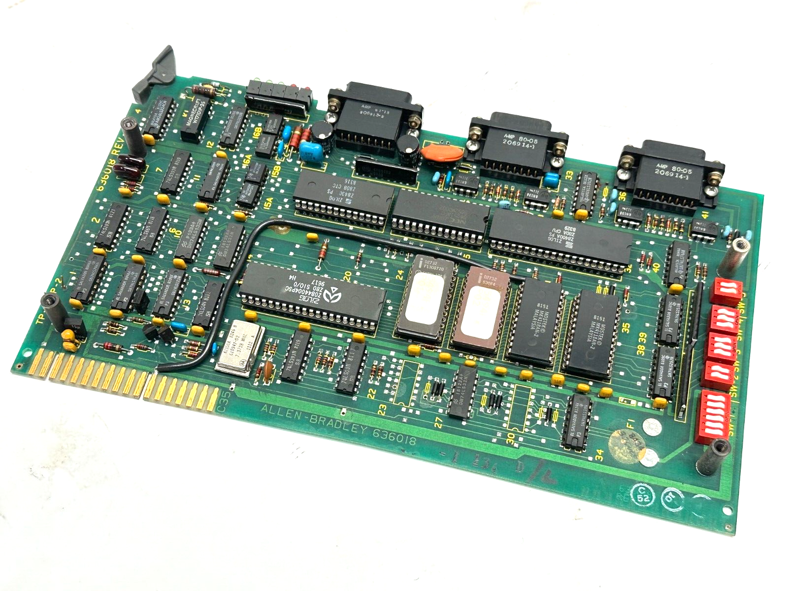 Allen Bradley 636018 Rev 4 PCB Module Circuit Board - For parts or not working - Maverick Industrial Sales