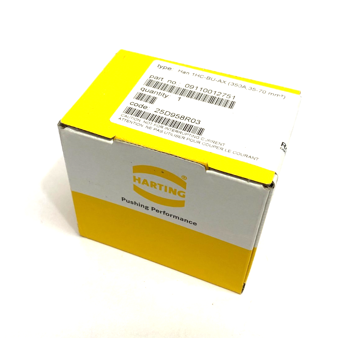 Harting 09110012751 Modular Female Insert 1-Pos Han 1HC-bu-AX (350A,35-70mm2) - Maverick Industrial Sales