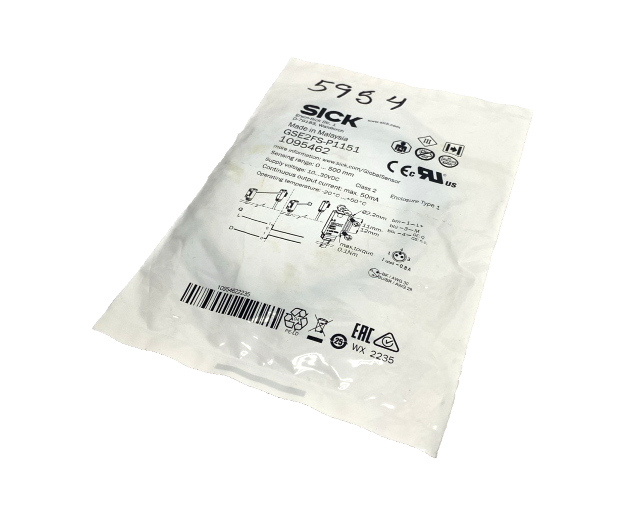 Sick GSE2FS-P1151 Miniature Photoelectric Sensor PNP 1095462 - New - Maverick Industrial Sales