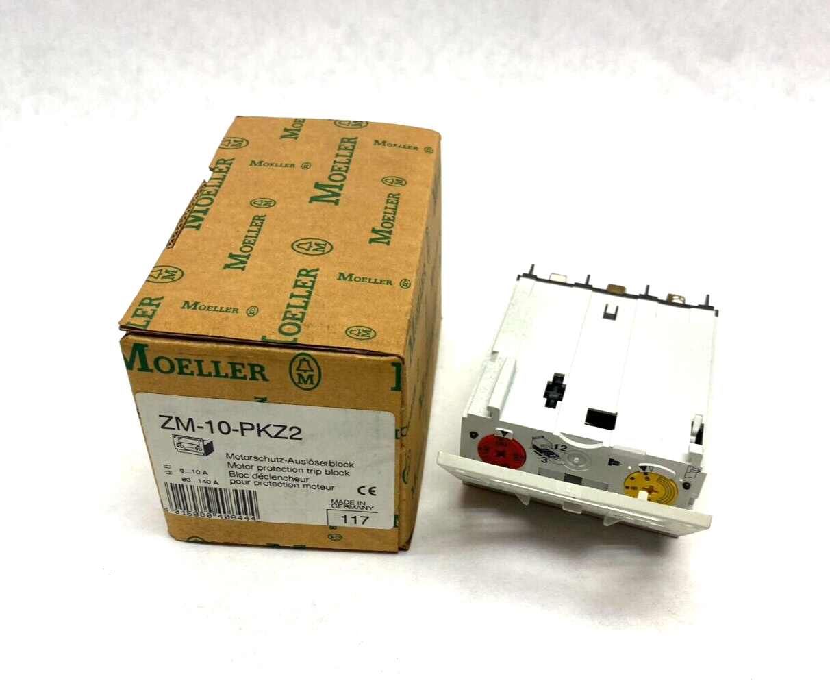 Moeller ZM-10-PKZ2 Adjustable Motor Protection Trip Block 6-10A, 80-140A - Maverick Industrial Sales