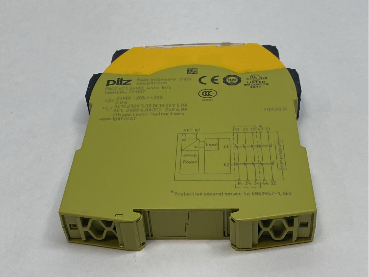 PNOZ s7 C | Pilz Contact Expansion Relay 24VDC 4NO 1NC DIN Rail 751107 - Used - Maverick Industrial Sales