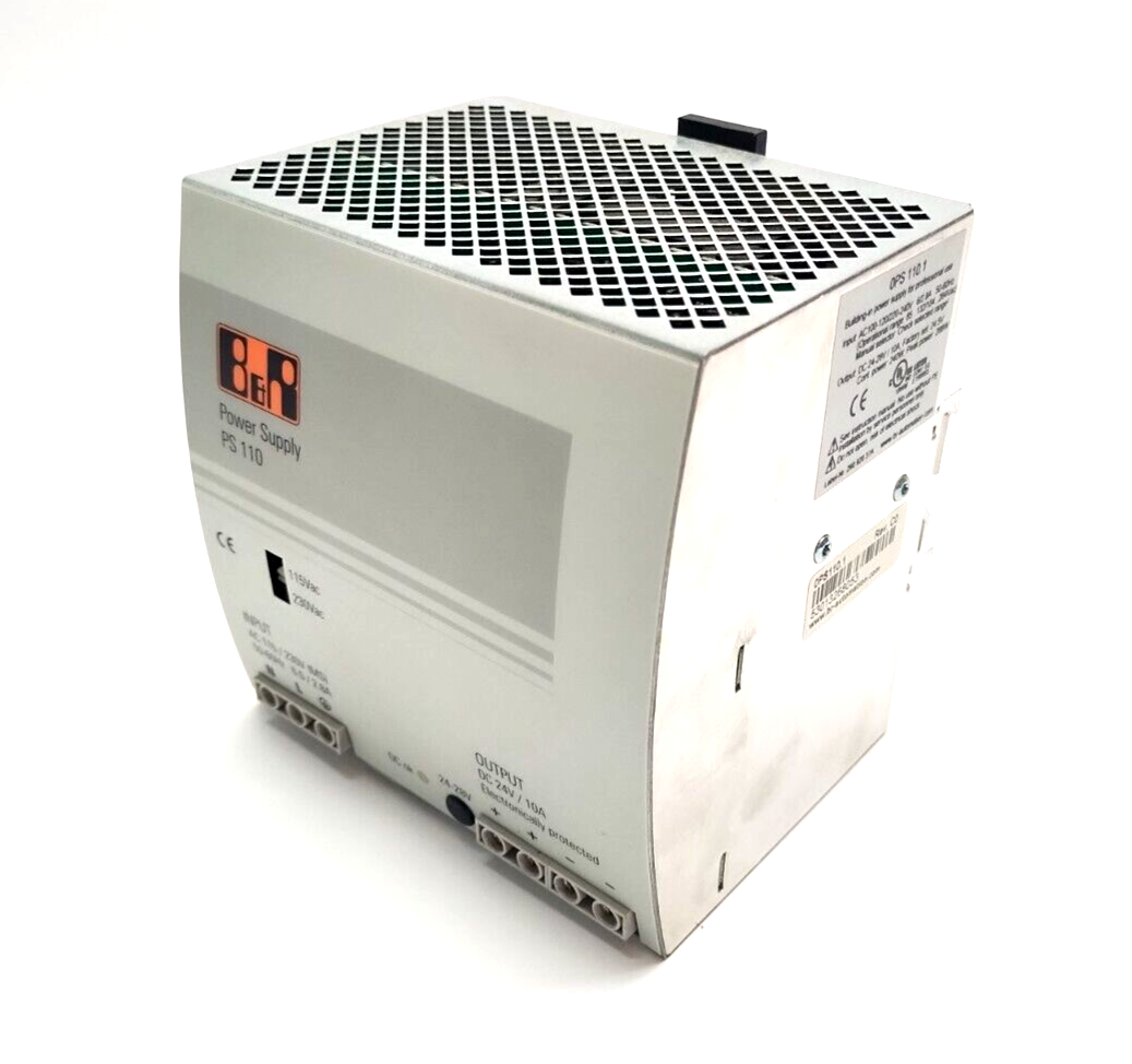 B&R Automation 0PS110.1 Rev. C0 Power Supply 115/230VAC 24VDC 1PH 10A PS 110 - Maverick Industrial Sales