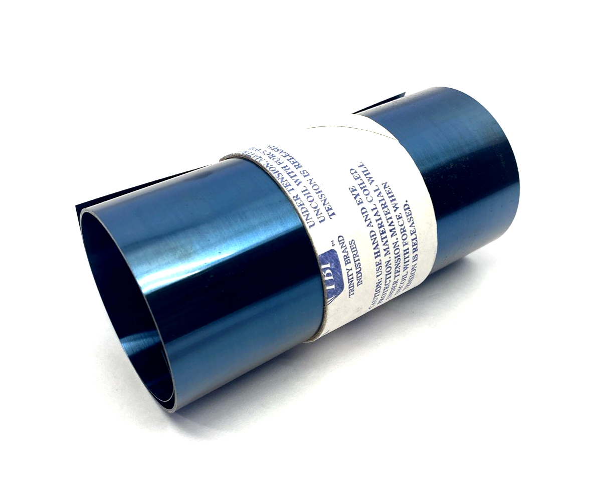 Trinity M-6BLT50-10 Blue Tempered Spring Steel Shim 0.010" Thick 6" x 50" Length - New – Open box - Maverick Industrial Sales
