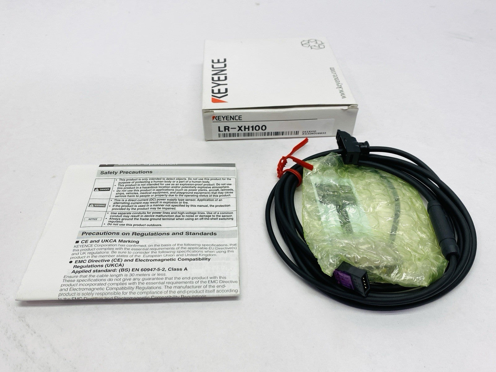 Keyence LR-XH100 Compact Laser Sensor Separate Amplifier Model Sensor Head - Maverick Industrial Sales