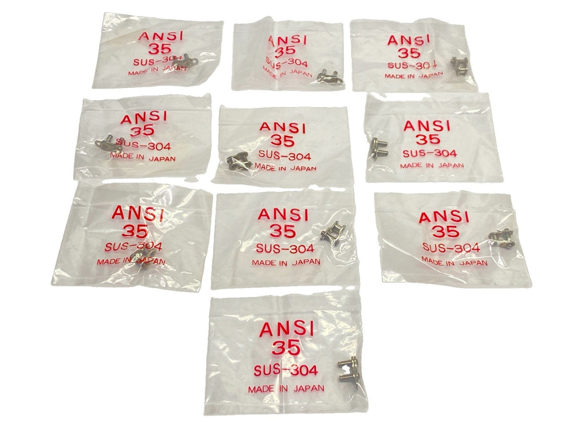 HKK ANSI 35 SUS-304 Roller Chain Connecting Link SS LOT OF 10 - Maverick Industrial Sales