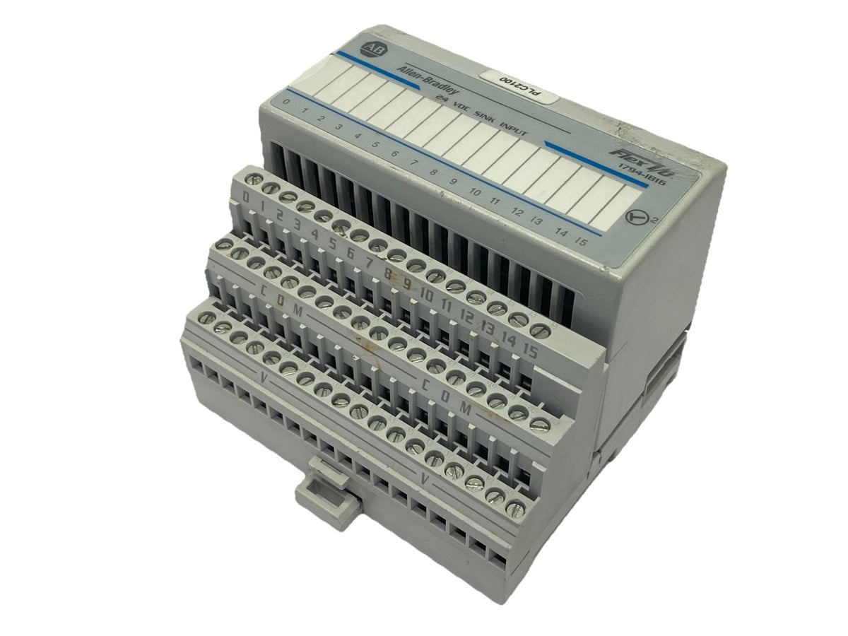 1794-TB3, 96145476 | Allen Bradley 1794-IB16 Input Module Flex w/ 1794-TB3 Terminal Base 96145476 - Used - Maverick Industrial Sales
