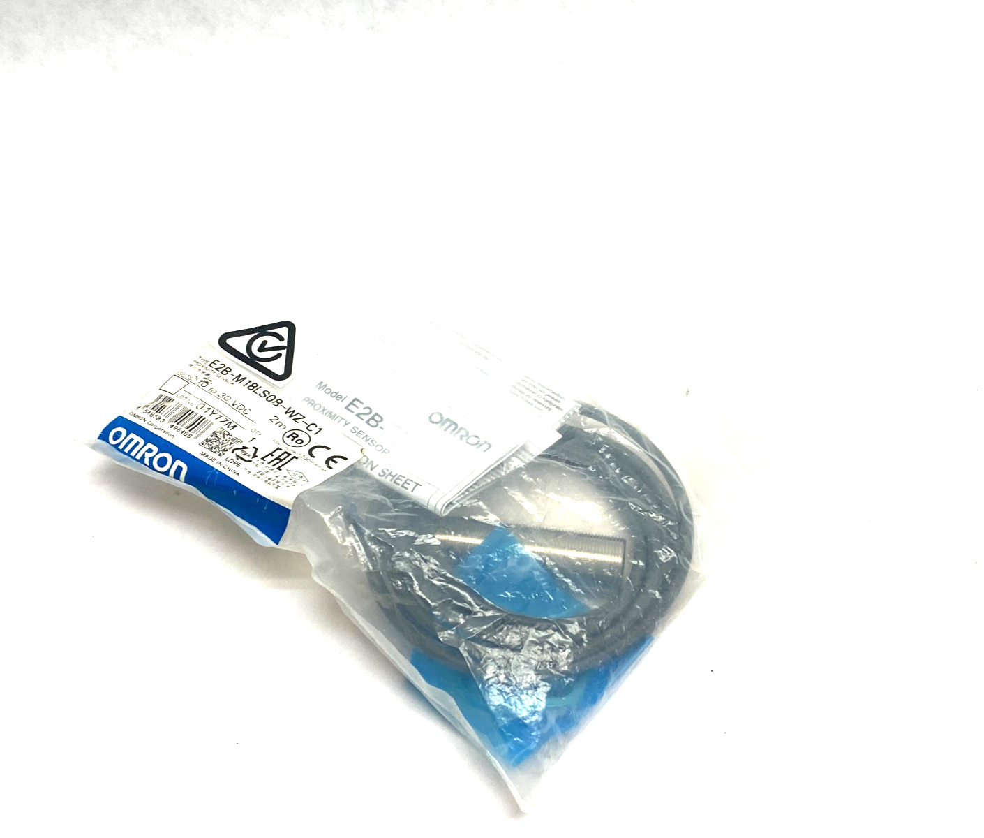 Omron E2B-M18LS08-WZ-C1 Inductive Proximity Sensor 2m Leads 10-30VDC - Maverick Industrial Sales