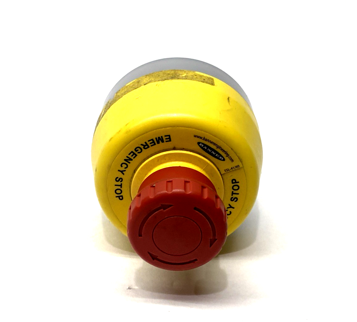 Banner SSA-EB1PLGR-0DECQ8 30mm Mount E-Stop M12 8-Pin 808878 DAMAGED THREADS - Maverick Industrial Sales