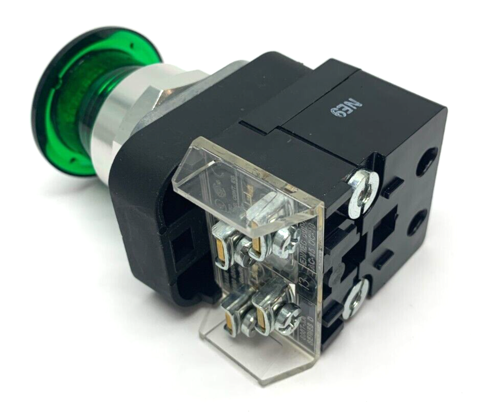 800T-QMH2B | Allen Bradley Ser U 30mm Green Illuminated Push Button 40mm Mush Head - New Other - Maverick Industrial Sales