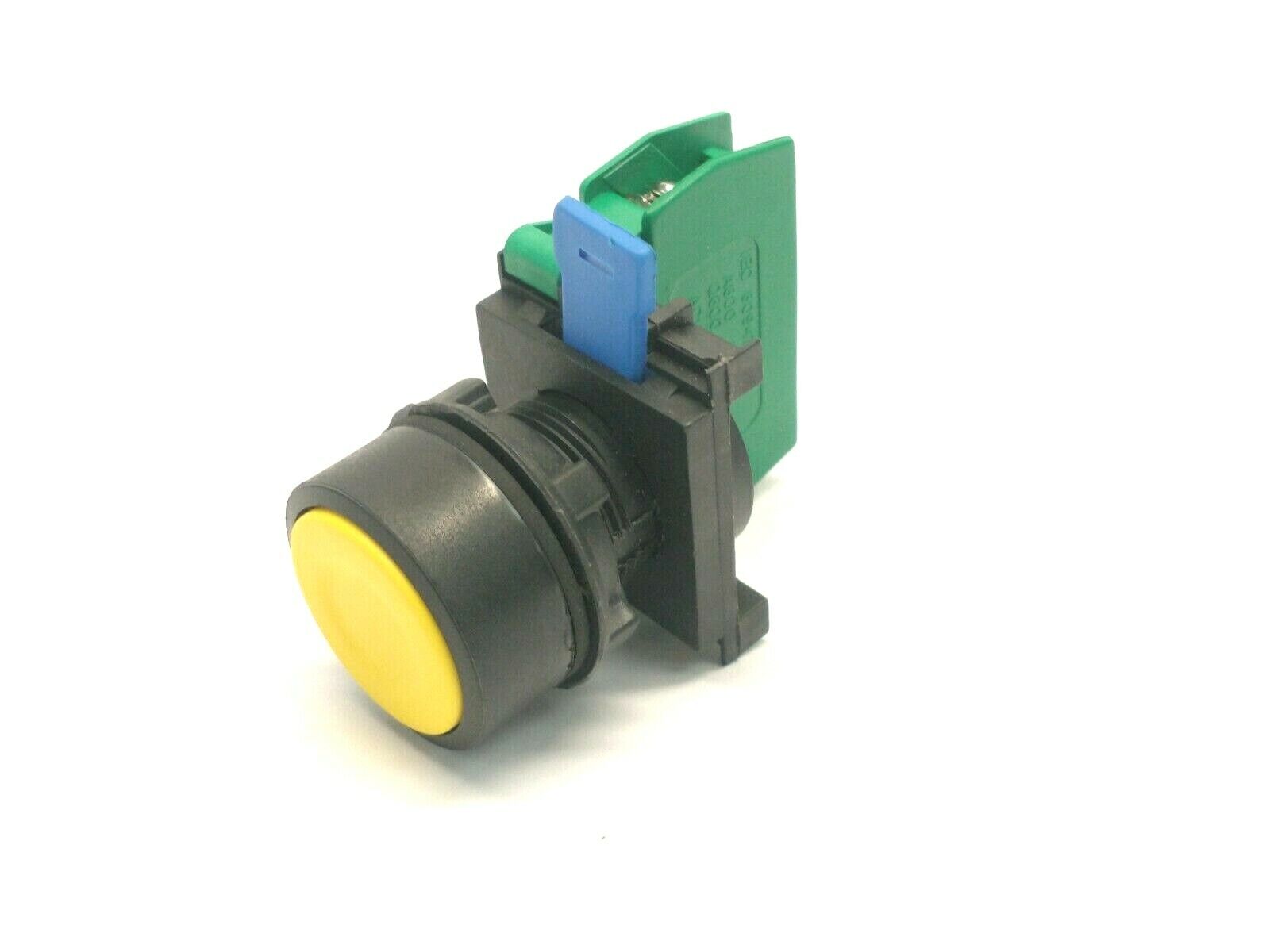 C3Controls PBO-FCYW-NO Yellow Momentary Flush 30mm Industrial Pushbutton 1NO - Maverick Industrial Sales